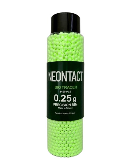 6mm BIO TRACER .25g Biodegradable Airsoft BBs (3,400 rounds green)