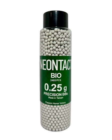 6mm BIO .25g Biodegradable Airsoft BBs (3,400 rounds White)